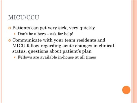 MICU Frequently Asked Questions .